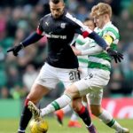 Marcus Haber z Dundeeho a Stuart Armstrong z Keltov sa stretli v roku 2016 na škótskej pôde.