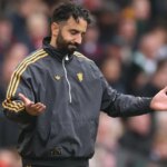 Ruben Amorim počas zápasu Manchestru United