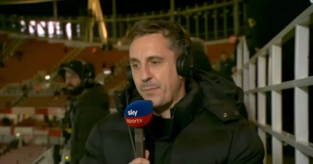 Gary Neville vo svojom podcaste Sky Sports. 