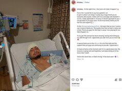 Pätká hviezda Eli Katoa dáva ohromujúci prísľub a odhaľuje otriasajúce nové fotografie po tom, čo ho hororové údery hlavy prinútili podstúpiť urgentnú operáciu mozgu Na obrázku: Príspevok na Instagrame, v ktorom Eli Katoa povedal fanúšikom Melbourne Storm: „Čoskoro sa vrátim“ po núdzovej operácii krvácania do mozgu, ktorú utrpel počas hry za Tonga