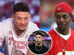 Patrick Mahomes sa spája so špeciálnou osobou po boku otca Pata staršieho a brata Jacksona kvôli mimoriadne vzácnej fotografii po strate Chiefs logo pochodového šialenstva
