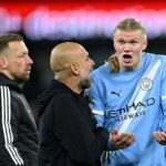 Erling Haaland a Pep Guardiola boli zapojení do intenzívnej výmeny názorov na plný úväzok