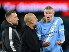 Pep Guardiola a Erling Haaland boli zapletení do napätého brífingu na plný úväzok po tom, čo útočník Man City nevyhral pri dramatickom víťazstve v Leedse. Erling Haaland a Pep Guardiola boli zapojení do intenzívnej výmeny názorov na plný úväzok