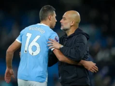Pep Guardiola po absencii v kádri Borussie Dortmund upustil od hlavného Rodriho kondičného náznaku Pep Guardiola po absencii v kádri Borussie Dortmund upustil od hlavného Rodriho kondičného náznaku