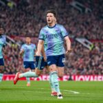 Arsenal vs Bayern Mníchov potvrdené zostavy - Declan Rice oslavuje gól proti Manchestru United