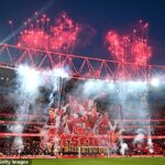 Arsenal odhalil veľkolepý tifo pred nedeľným súbojom 4:1 s rivalom Tottenhamom.