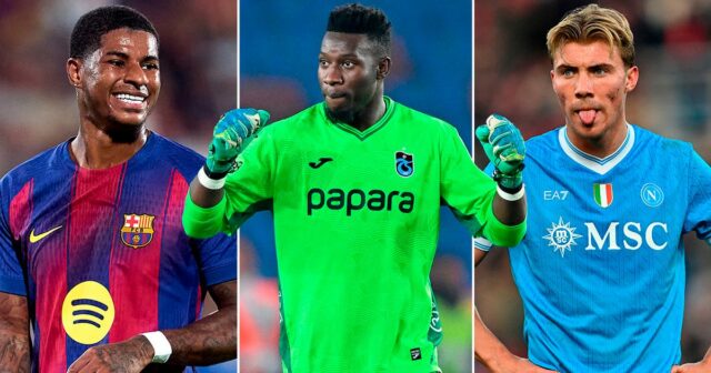 Rashford, Hojlund, Onana: Ako sa darí 18 hviezdam hosťovania Man Marcus Rashford oslavuje za Barcelonu