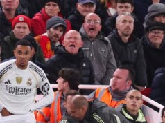 Roy Keane mieri na Liverpool s „triednym“ komentárom po tom, čo sa Trent Alexander-Arnold posmieval Trent Alexander-Arnold z Realu Madrid ohováral fanúšikov, keď nastúpil ako náhradník počas zápasu fázy MD4 Ligy majstrov UEFA 2025/26 medzi Liverpool FC a Real Madrid CF na Anfielde 4. novembra 2025 v Liverpoole v Anglicku