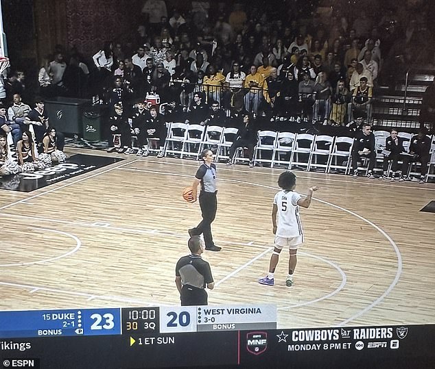 Šesť hráčok vylúčilo v bláznivom ženskom basketbalovom zápase Duke-West Virginia, Celá lavička Západnej Virgínie bola vyhodená, keď sa v ich hre s Dukom strhla potýčka