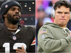 Shedeur Sanders pred začiatkom debutu vs. Raiders vypustil 3-slovnú správu, keď Dillon Gabriel bojuje s otrasom mozgu logo pochodového šialenstva