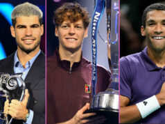 Sinner udržiava Alcaraz čestným, pretože Auger-Aliassime zabezpečuje míľnik, Fritz vyhráva americkú bitku Sinner udržiava Alcaraz čestným, pretože Auger-Aliassime zabezpečuje míľnik, Fritz vyhráva americkú bitku