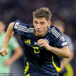 Billy Gilmour nebude hrať žiadnu rolu v predposlednom zápase škótskej C-skupiny kvalifikácie na MS