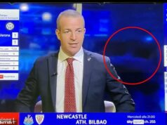 Sky Sports Italy prinútili prepustiť stážistov po tom, čo ich fanúšikovia zbadali oslavovať gól naživo Dvojicu je možné vidieť, ako oslavuje za moderátorkou, keď v nedeľu padol posledný gól