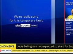 Sky Sports News sa donútili ospravedlniť sa po tom, čo sa krátko po žrebe pohára prerušilo vysielanie Sky Sports News vystrihli vo štvrtok popoludní krátko po žrebovaní pohára