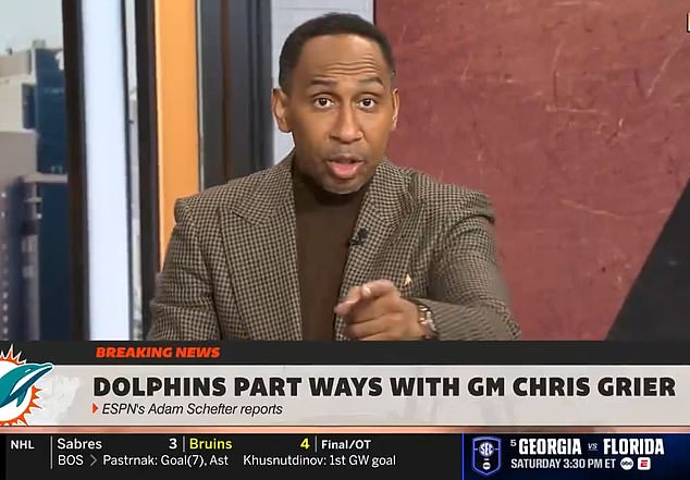 Stephen A. Smith rozdúchava rasový rozruch pri výjazde Chrisa Griera Stephen A. Smith vyvolal rozruch po tom, čo sa pýtal, prečo delfíny prepadli GM Chrisa Griera