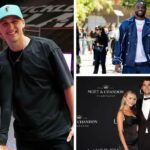 Snímka obrazovky Príbehy Jadena Agassiho, Morgana Riddlea a Frances Tifoe. (Zdroj: Instagram: @Bigfoe1998, @Morgs, @jadenagassi)