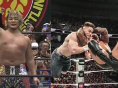 „Toto je Cena v Orton of NJPW“ – Fanúšikovia sa rozzúrili po tom, čo bola najvyššia hviezda AEW vyhlásená za posledného súpera Hiroshiho Tanahashiho Snímka obrazovky zo zápasu Okada vs Bandido na AEW Dynamite (zdroj: All Elite Wrestling na YouTube)