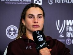 „Toto je ťažký moment“ Sabalenková na finále WTA 2023 (zdroj obrázka: Getty)