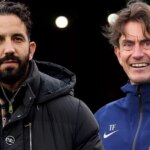 Bryan Mbeumo a Thomas Frank v Brentforde v roku 2025