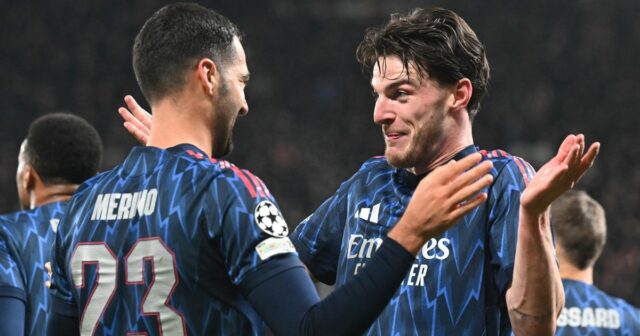 Trojslovný odkaz Declana Ricea Mikelovi Merinovi hovorí veľa po poslednom Declan Rice a Mikel Merino