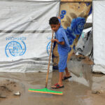 Úkryty pre vysídlených Palestínčanov v Gaze zaplavenej silným dažďom | Gaza