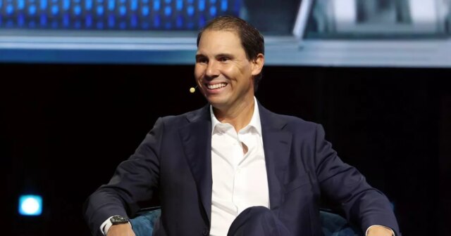 Rafael Nadal počas druhého dňa amerického obchodného fóra v Kaseya Center. 