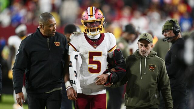 Veliteľ Dan Quinn hovorí, že opustil Jaydena Danielsa príliš dlho Veliteľ Dan Quinn hovorí, že opustil Jaydena Danielsa príliš dlho