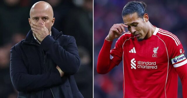 Virgil van Dijk a Arne Slot sa mýlia, pretože hra Virgil van Dijk a spoluhráči z Liverpoolu vyzerajú skľúčene