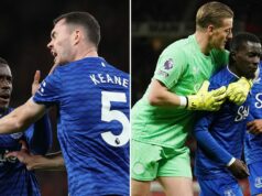 Vnútorný moment šialenstva, pri ktorom Idrissa Gueye minula TEN GAMES za facku svojmu spoluhráčovi Michael Idrisa Michael Keane