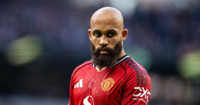 Bryan Mbeumo počas zápasu Premier League medzi Tottenhamom Hotspur a Manchestrom United na štadióne Tottenham Hotspur. 