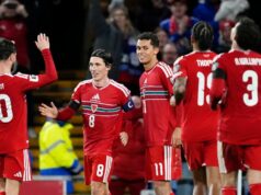 Wales odovzdal masívnu podporu play-off majstrovstiev sveta, ktorú nečakali Hráči Walesu oslavujú