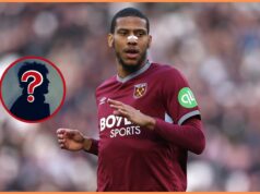 West Ham pripravuje Todiba na výmenu Gimeneza Santiago Gimenez oslavuje gól za AC Miláno