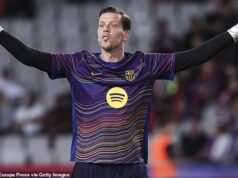 Wojciech Szczesny, ktorý fajčí reťazec, odhaľuje, že prekonal barcelonský rekord v telesnom tuku, svoju prvú sezónu v Španielsku odohral „ZADARMO“ a „už má dosť“ dlhodobého „utrpenia“ po zranení. Wojciech Szczesny tvrdí, že prekonal barcelonský rekord telesného tuku a minulý rok hral „zadarmo“