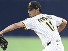 Yu Darvish zdieľa letmý pohľad na zotavenie z 15. dňa po operácii ortézy UCL, ktorá odložila džbán na celú sezónu 2026 Yu Darvish (kredit: Instagram)
