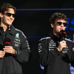 Muž Mercedesu George Russell počas Veľkej ceny Las Vegas - Zdroj: Getty