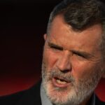 Pundit a bývalý hráč Roy Keane pracujúci pre ITV Sport pred medzinárodným priateľským zápasom medzi Anglickom a Senegalom na City Ground