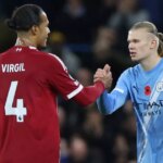 Erling Haaland a Virgil van Dijk