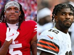 49ers WR Demarcus Robinson zahajuje priamy útok na Shedeura Sandersa po porážke Browns 26-8 logo pochodového šialenstva