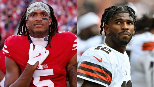 49ers WR Demarcus Robinson zahajuje priamy útok na Shedeura Sandersa logo pochodového šialenstva