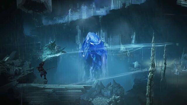 Rozlomte štyri menšie modré kryštály zobrazené vľavo (obrázok cez FromSoftware)