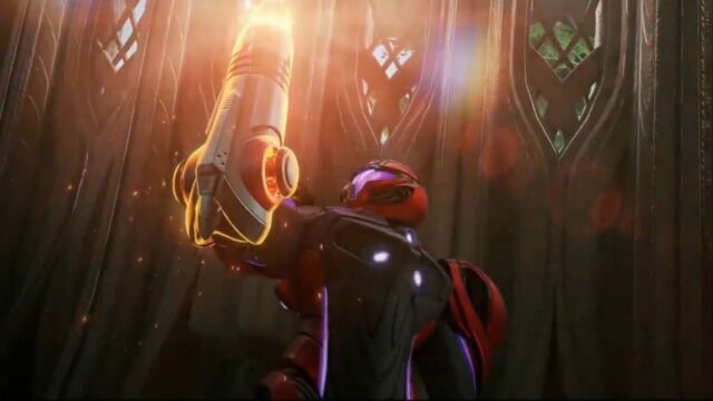 Tieto dvere v oblasti Flame Pool vedú k vylepšeniu Fire Shot v Metroid Prime 4 Beyond (Obrázok cez Nintendo/YouTube: @BearBear)