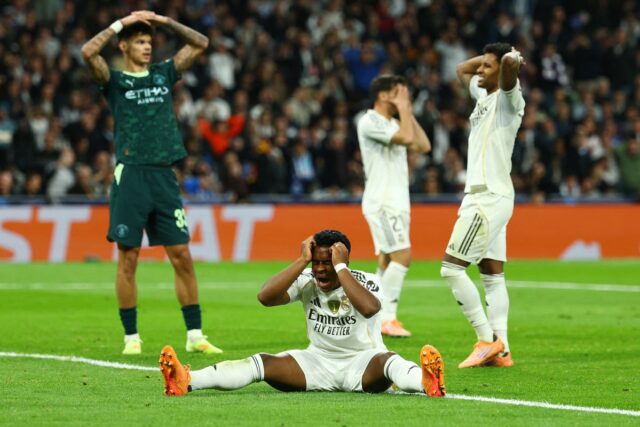 Ako zápas Manchestru City spečatil sladkú odvetu Ligy majstrov Realu Rodrygo sa pod Alonsom trápil, no spočiatku sa zdalo, že svojmu manažérovi zachránil kožu prvým gólom v sezóne (Getty Images)