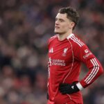 Florian Wirtz z Liverpoolu počas zápasu Premier League medzi Liverpoolom a Wolverhampton Wanderers