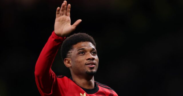 Amad sa rozlúči s Man Utd, keď Ruben Amorim poruší Amad z Manchestru United oslavuje strelenie prvého gólu svojho tímu počas zápasu Premier League proti Bournemouthu