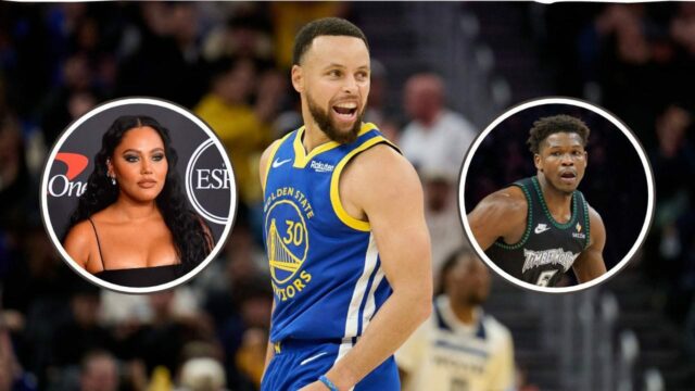 Anthony Edwards a Ayesha Curry sa zbláznili, keď Steph Curry logo pochodového šialenstva