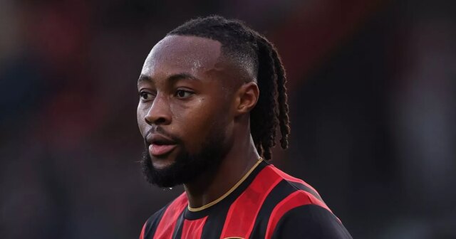 Antoine Semenyo počas nedávneho žrebu Bournemouthu v Premier League s Burnley