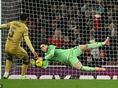Arsenal 1-1 Crystal Palace (8-7 pier): Gunners sa prepašovali do semifinále Carabao Cupu po tom, čo Kepa Arrizabalaga dokázal zachrániť iba v impozantnej prestrelke Penaltu Maxencea Lacroixa zneškodnil Kepa Arrizabalaga a poslal tak Arsenal