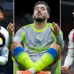 Martin Odegaard oslavuje gól Arsenalu proti Brightonu