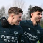 Kai Havertz je zobrazený na tréningu.