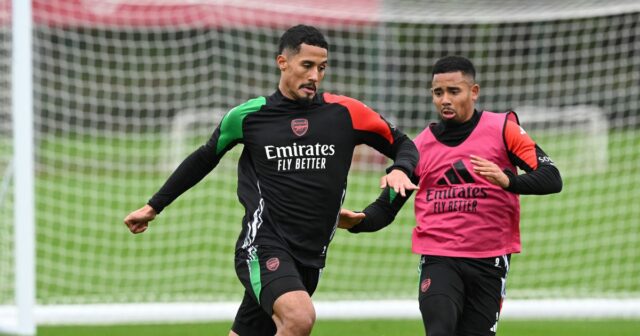Arsenal predpovedal XI vs Wolves, keď sa William Saliba vráti, William Saliba a Gabriel Jesus chcú tento víkend nastúpiť proti Wolves za Arsenal